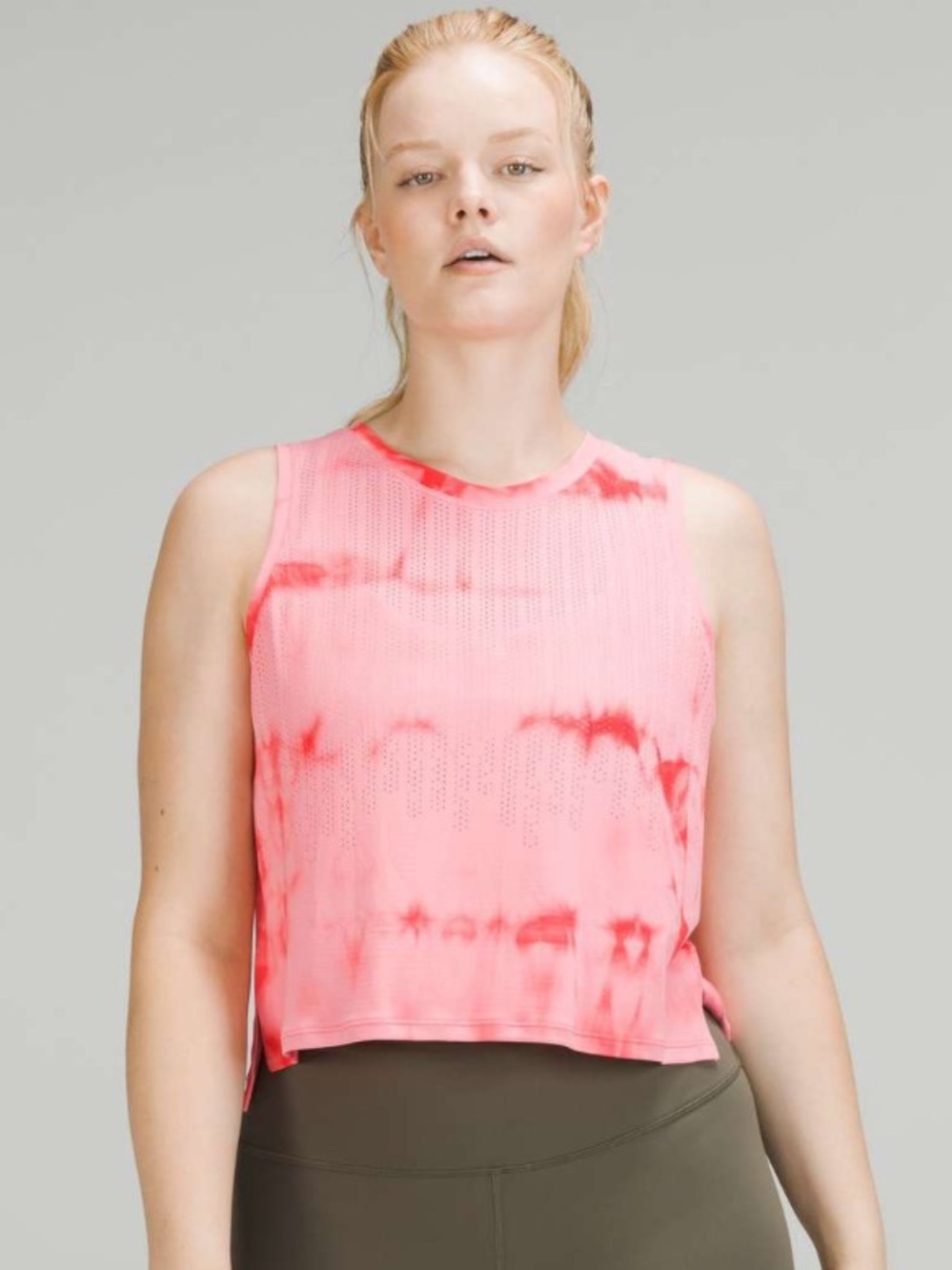 {Lululemon} Train to Be Pink and Red Tie-Dye Tank Top - Picture 5 of 12